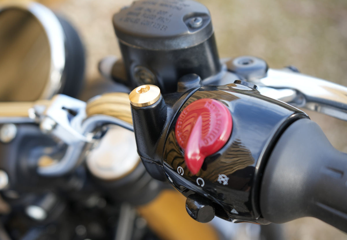 Handlebar Mirror Blanking Plugs - Pair ( LH & RH Thread ) Brass