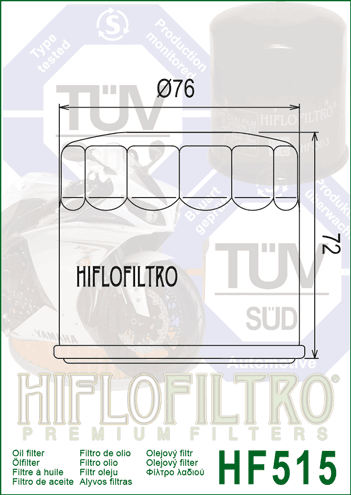 HIFLO Premium Oil Filter HF515 Royal Enfield 650's.