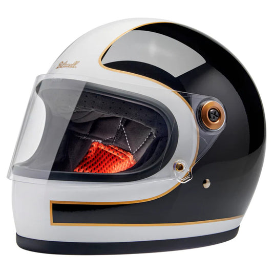 Biltwell Gringo S ECE 22.06 Helmet - Gloss White / Black Tracker