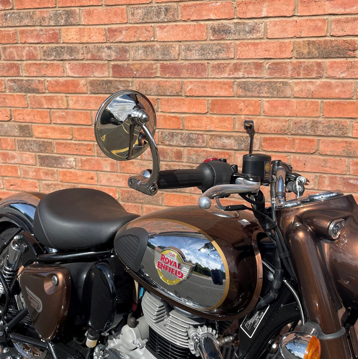 Stainless Bar End Mirrors - 350 Classic Reborn + 350 Meteor + 650 Super Meteor