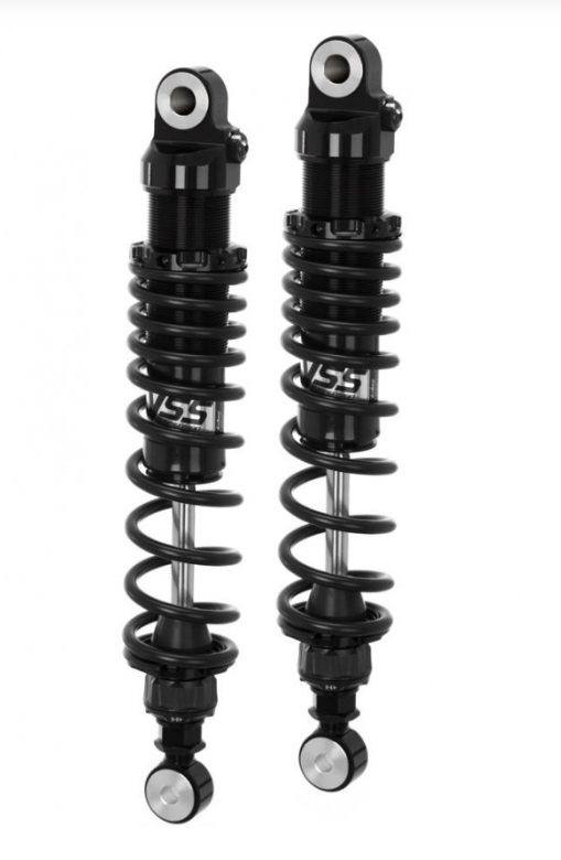 YSS Rear Shocks - Lowering, Raising and Standard - All Black - Interceptor and GT 650
