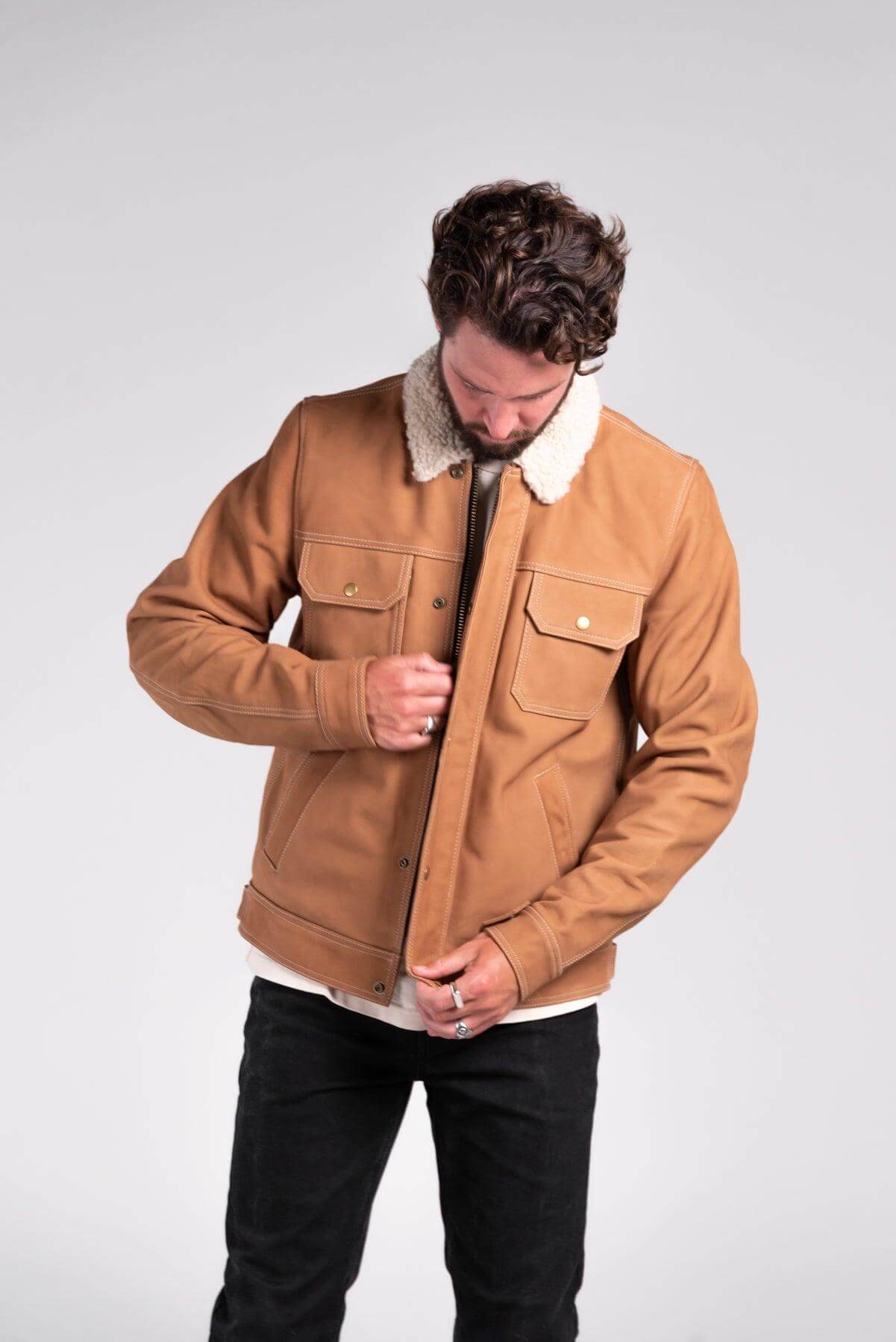 Byron Nubuck Leather Jacket Merla Moto