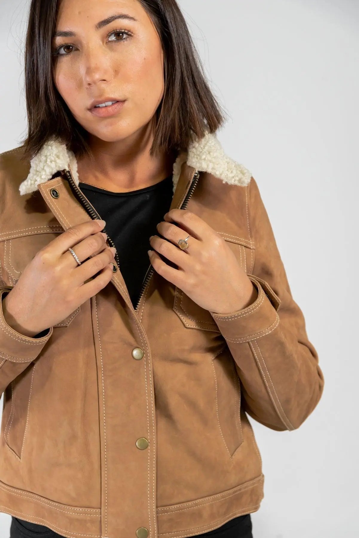 Dakota Nubuck Winter Motorcycle Jacket Merla Moto