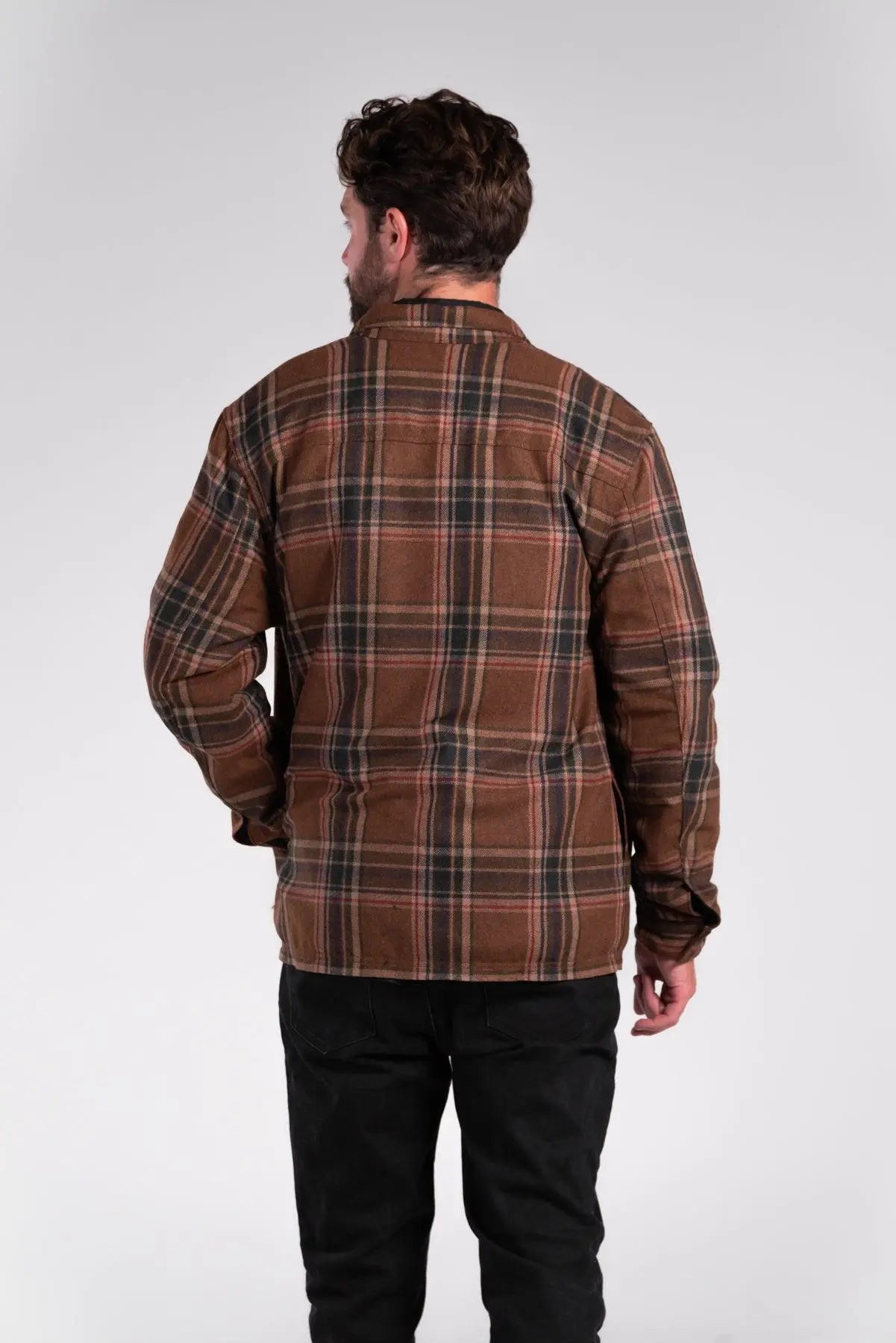 Men's Reinforced checked wool Denver Motorcycle Jacket Merla Moto
