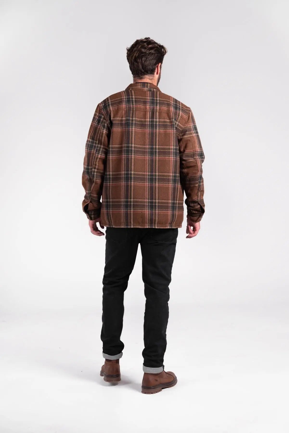 Men's quality wool checked Denver motorcycle  Jacket Merla Moto