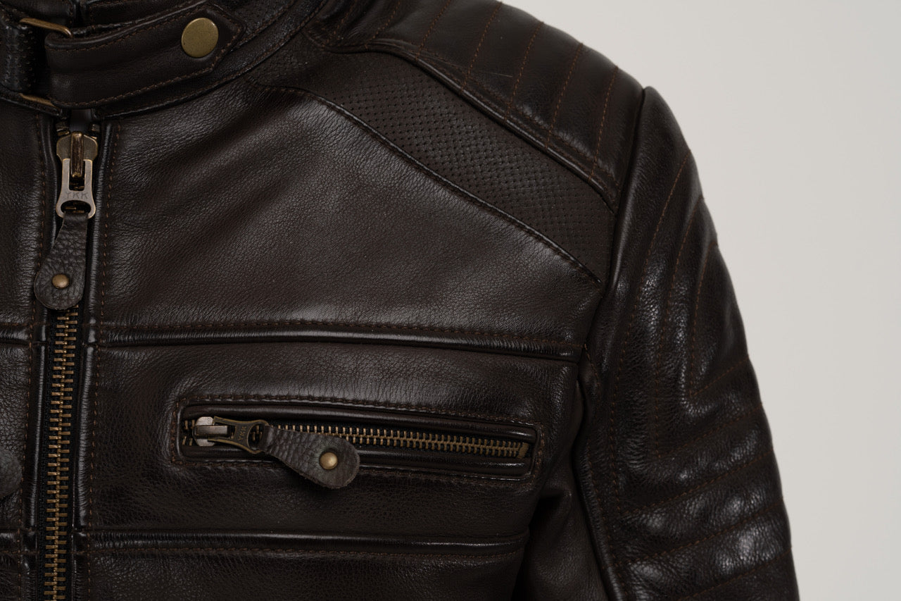 Wakefield Leather Motorcycle Jacket (Armoured)