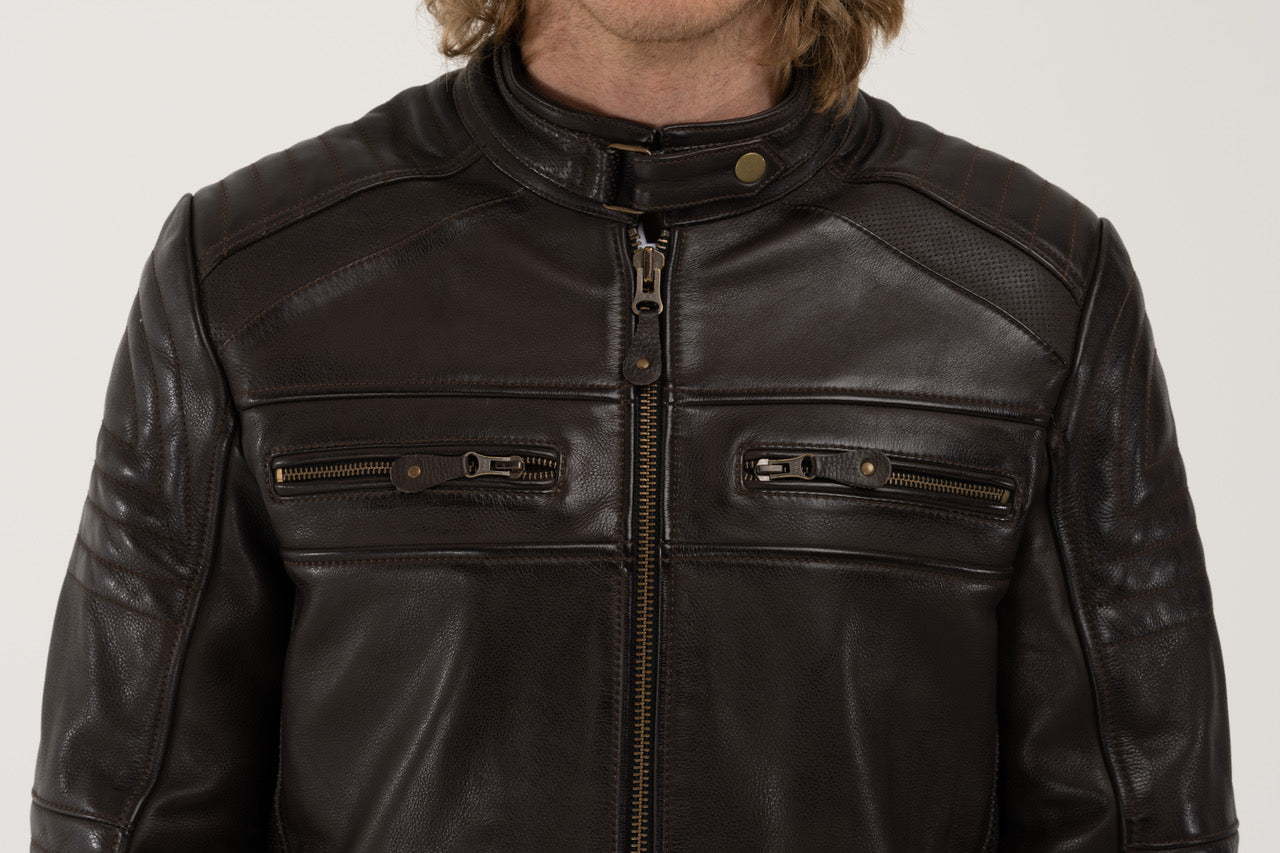 Wakefield Leather Motorcycle Jacket (Armoured)