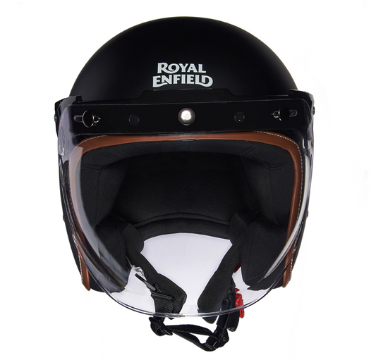 Royal Enfield Open Faced Jet Helmet - Matt Black