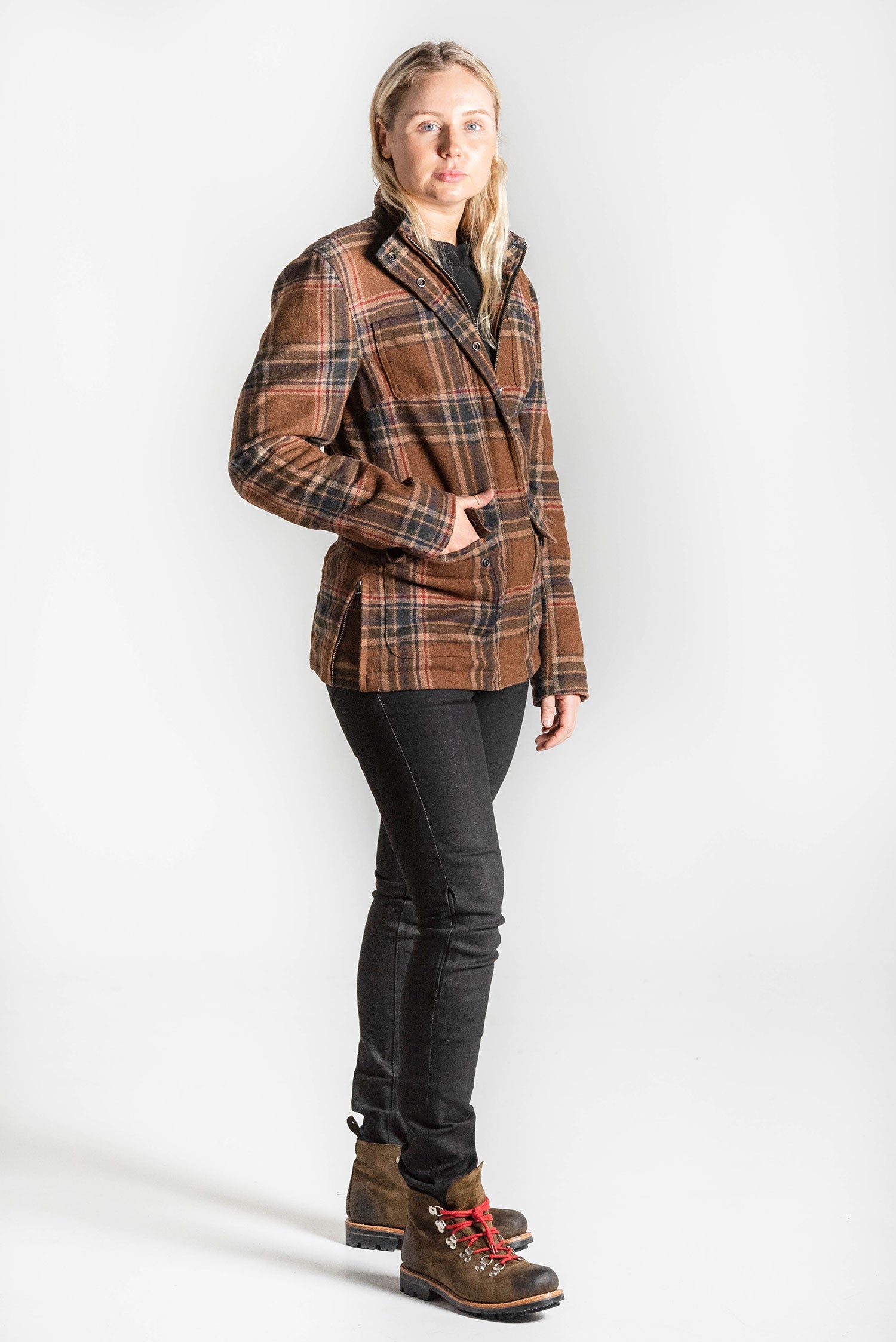 Darley Womens Plaid Motorcycle Jacket Merla Moto
